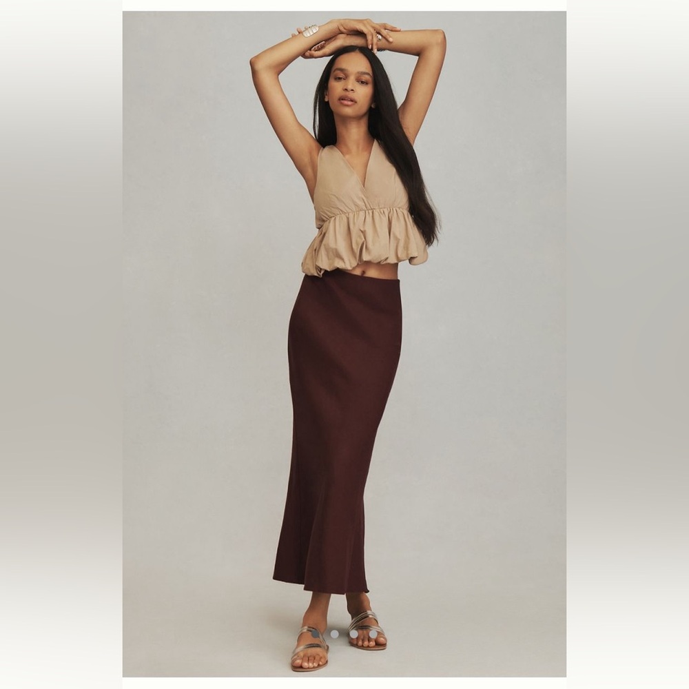 THE TILDA MAXI SLIP SKIRT: LINEN EDITION